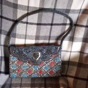 LNC Beaded Sequined Evening Bag